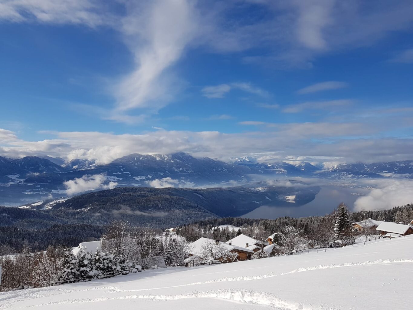 Winterurlaub in der Ferienwohnung der Mirnock Hütte in Kärnten.